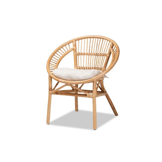 Wholesale Interior Baxton Studio Adrina Modern Bohemian Natural Brown Rattan Dining Chair